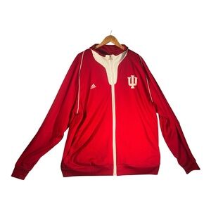 Indiana Hooisers Licensed Adidas Jacket Mens 3XL Red Full Zip Player ID